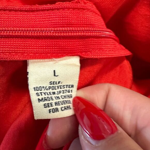 Jealous Tomato High Waisted Paperbag Red Belted Shorts, Large - Picture 3 of 6